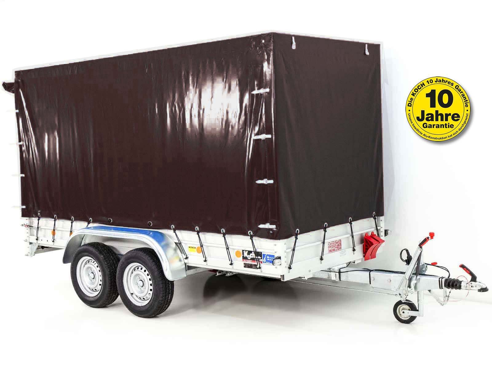 Remorque 2600 kg | 150 x 350 cm | avec bâche noire | Type 8.26